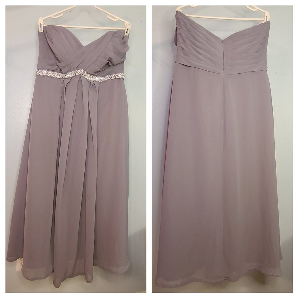 Long gray gown